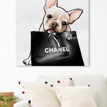 Oliver Gal 'Frenchie Glam' Canvas Art