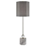 Elk Home - Elk Home D4121 Discretion - One Light Buffet Lamp - Grey marble base is hand cut into a hexagonal cyliDiscretion One Light Grey Marble/Polished