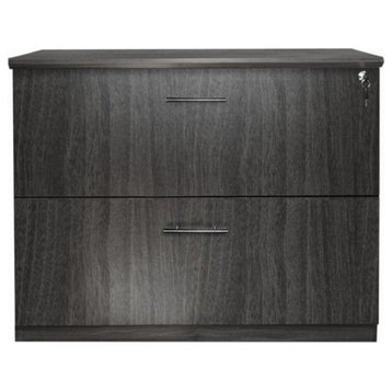 Pemberly Row Contemporary Lateral File (File-File) in Gray Steel