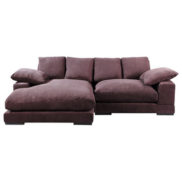 First of A Kind Plunge Sectional Dark Brown