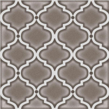 Riflessi Arabesque Hand Glazed Porcelain Tiles, Cacao, 8 Square Foot Box