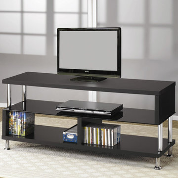 Coaster | Contemporary Media Console | Glass and Chrome Accents -$261.80