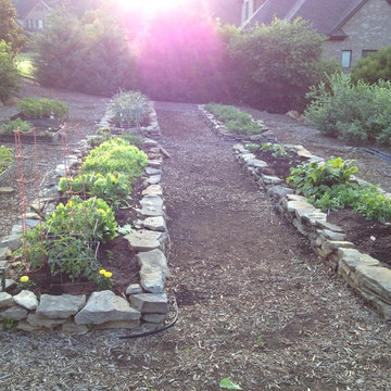 Rock Edged Vegetable Planters