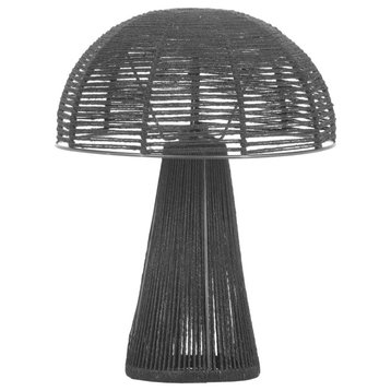 Oddy Jute Table Lamp, Black