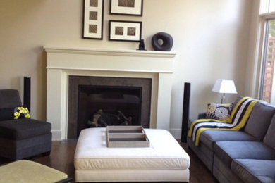 Living room - transitional living room idea in Calgary
