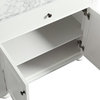 Dustin White Bathroom Vanity With Marble Counter, 36"