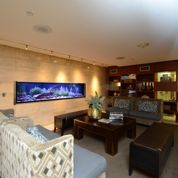 Built-in Aquarium in Luxury Residential High Rise Lobby