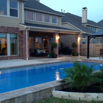 Pool with Raised Decking or Planters