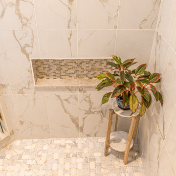 Primary Bathroom Transformation with Custom Walk-In Shower in Independence