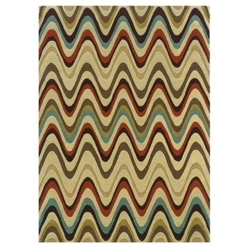 Hawthorne Collection 5' x 7' Hand Tufted Rug in Sand
