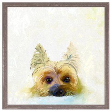 "Best Friend - Yorkie" Mini Framed Canvas by Cathy Walters