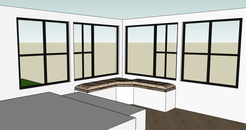 How should I configure these corner window treatments?