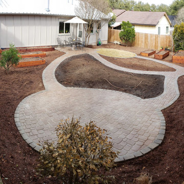 Paver Garden & Cedar Raised Beds