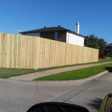 new wood fence board on board Plano
