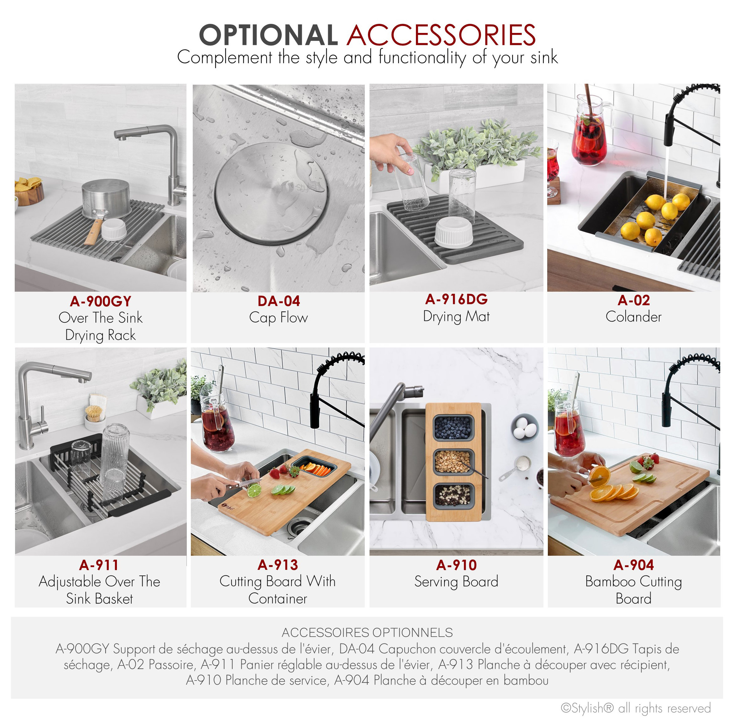 STYLISH 31 inch Double Bowl Undermount Stainless Steel Kitchen Sink