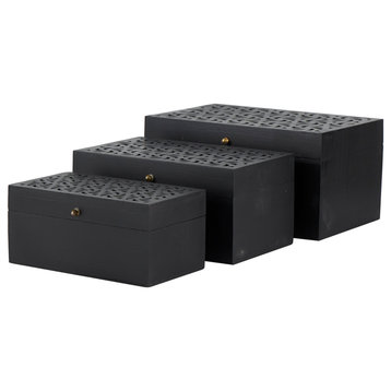 Modern Black Wood Box Set 561884