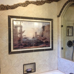Lorrain Tile Mural Master Bath - Tile Murals