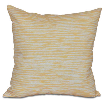Marled Knit, Geometric Print Pillow, Yellow, 26"x26"