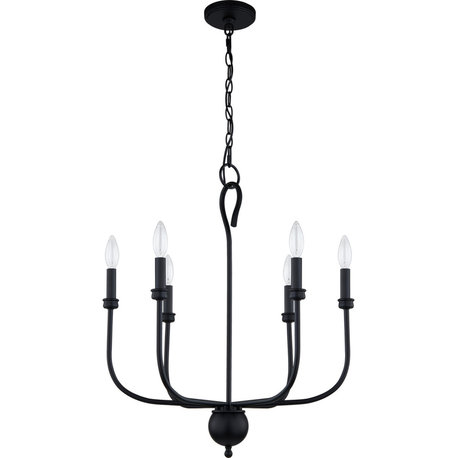 Quoizel Blanche Six Light Chandelier BLA5022MBK