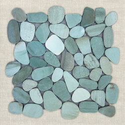 RAGA - Ocean | 12" x 12" | Pebble Mosaic - Mosaic Tile
