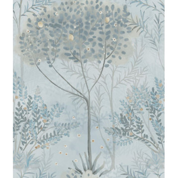 MN1820 Orchard Blue / Gray Wallpaper  by York Wallcoverings
