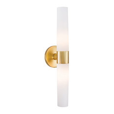 Saber 2 Light Bathroom Vanity Light in Honey Gold