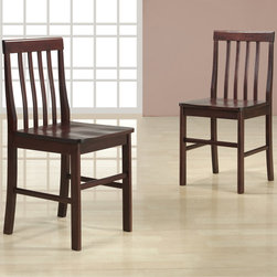 Traditional Espresso Wood Chairs - Dining Chairs