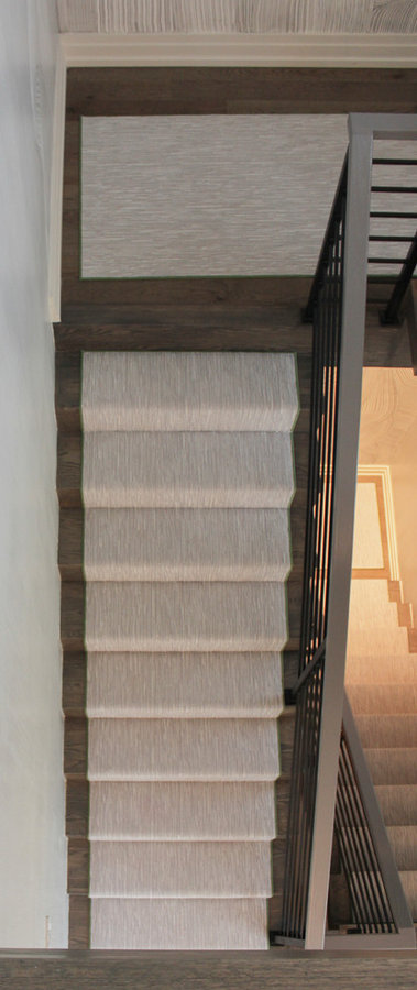 Dynamic and Open Wood and Metal Zig-Zag Staircase, Alexandria VA 22302