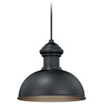 Vaxcel - Franklin 10" Outdoor Pendant Oil Burnished Bronze - Franklin is a traditional barn light style piece that blends well with transitional, farmhouse, cottage, and loft interiors and exteriors. Bring a level of sophistication to your trendy urban style. Mount these dark sky compliant lights on your porch, entryway, or garage and experience this stylish look for yourself.
