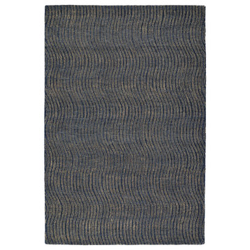 Kaleen Hand-Tufted Textura Wool Rug, Blue, 5'x7'9"
