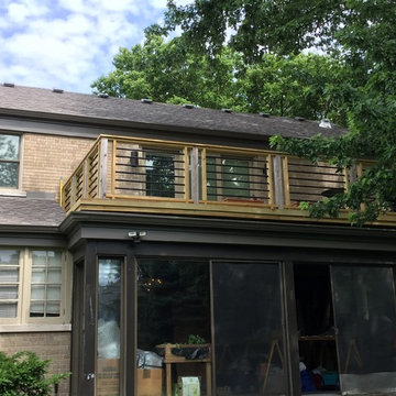 Balcony Wood Deck by River Forest, IL Deck Designer
