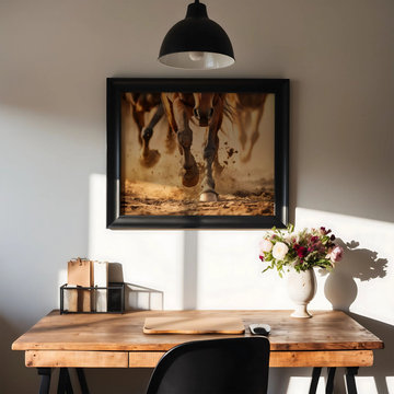 Equine Exodus Photorealistic Digital Southwestern Artwork Equestrian Art