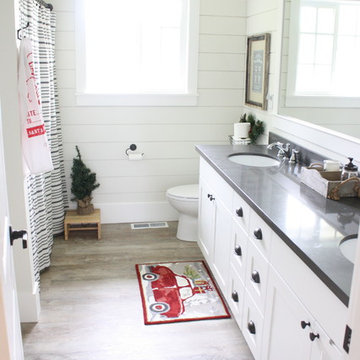 Simple Christmas Kid's Farmhouse Bathroom