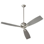 Oxygen Lighting - Juno 60" 3-Blade Ceiling Fan, Satin Nickel - Stylish and bold. Make an illuminating statement with this fixture. An ideal lighting fixture for your home.