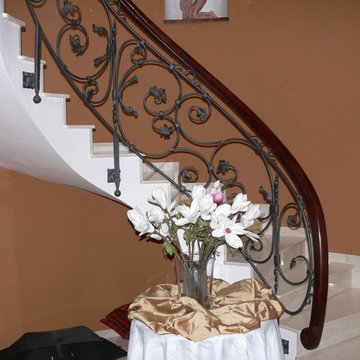 Hand made wrought iron railings