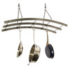 Handcrafted Reversible Arch Ceiling Pot Rack w 12 Hooks Hammered Steel