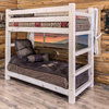 Homestead Collection Twin Over Twin Bunk Bed, Clear Lacquer Finish