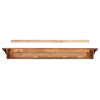 60" Classic Distressed Cherry Wood Mantel Shelf