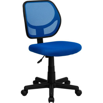 Flash Furniture Mid-Back Blue Mesh Task Chair And Computer Chair