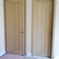 Modern Swing Door in Light Oak Finish - Interior Doors