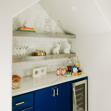 bar remodel under stairs