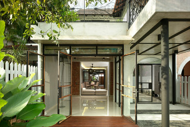 Photo of a tropical entryway in Singapore.