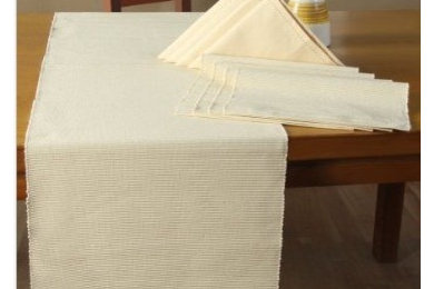Solid Table Runner - Cream