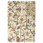 Kaleen - Kaleen Hand-Tufted Brooklyn Wool Rug, Mushroom, 5'x7'6" - The Kaleen Hand-Tufted Wool Rug turns your roomful of furniture into a cohesive sitting area. With a multicolor, floral print, this rug weaves warmth and color into your traditional space. Place the Kaleen in your living space or bedroom, then watch it become an irreplaceable cornerstone in your design scheme.