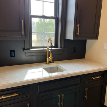Chocolate Truffle Cabinets with Beautiful Gold Handles