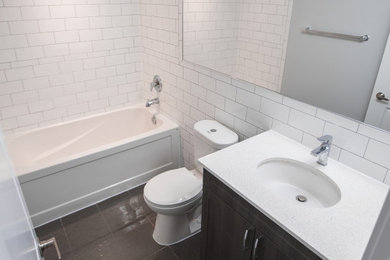 Bathroom - small modern bathroom idea in Toronto
