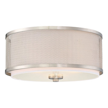 nickel flush mount ceiling light