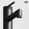 VIGO Sterling Single Hole Bathroom Faucet, Matte Black