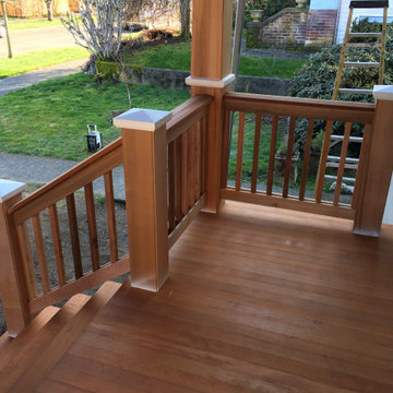 Historic front porch rebuild replication