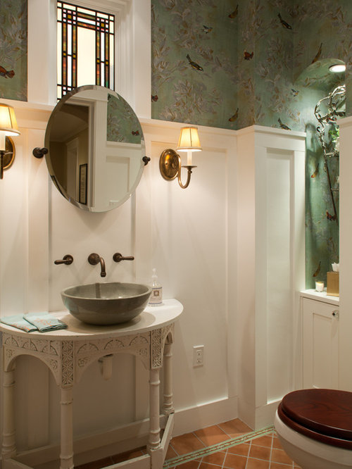 Craftsman Powder Room Design Ideas, Remodels & Photos